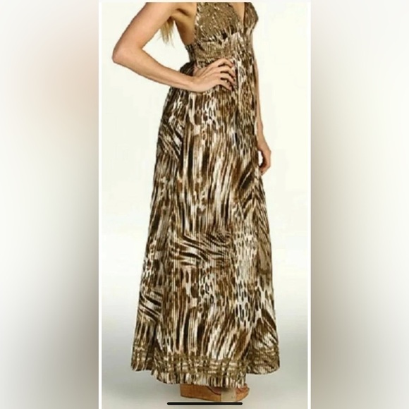 EUC LUCKY BRAND HALTER EMBROIDERED MAXI SZ large - Picture 4 of 15